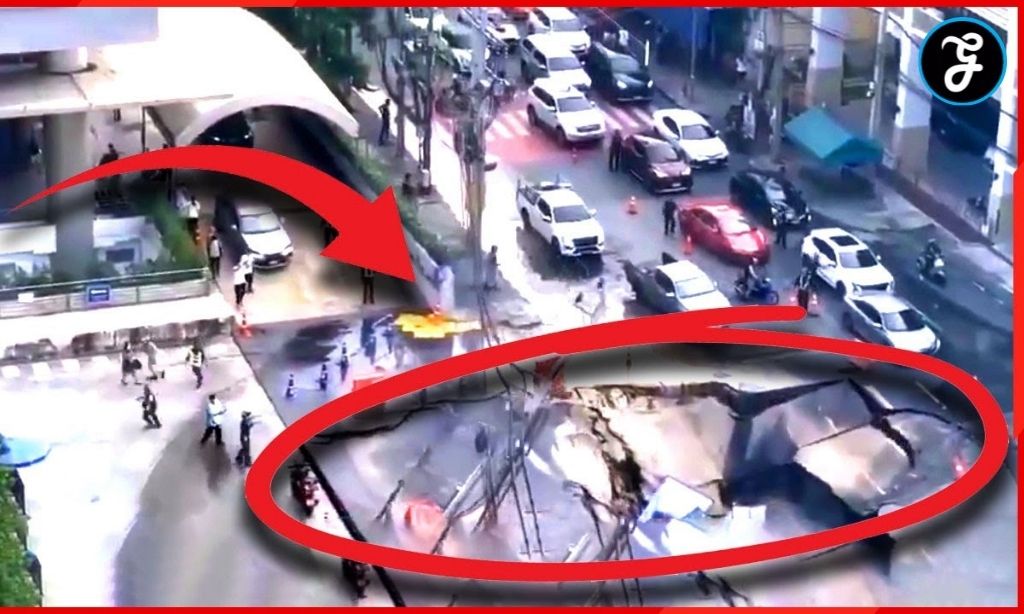 riesiges sinkhole bangkok