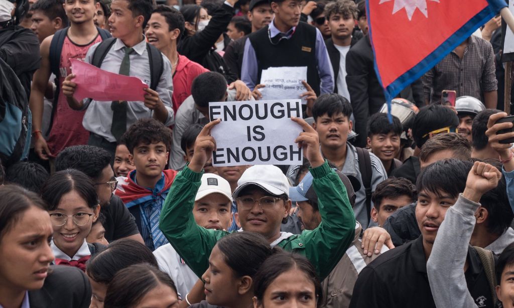 Nepal Social-Media-Verbot aufgehoben proteste kathmandu