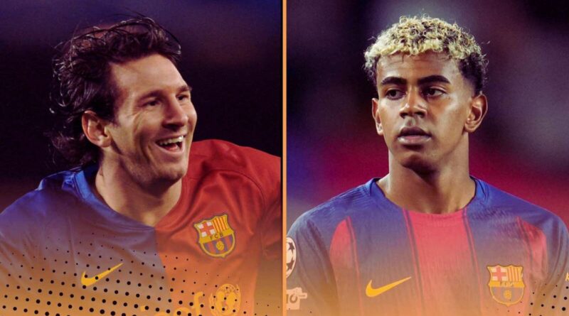 lamine yamal vs messi champions league vergleich