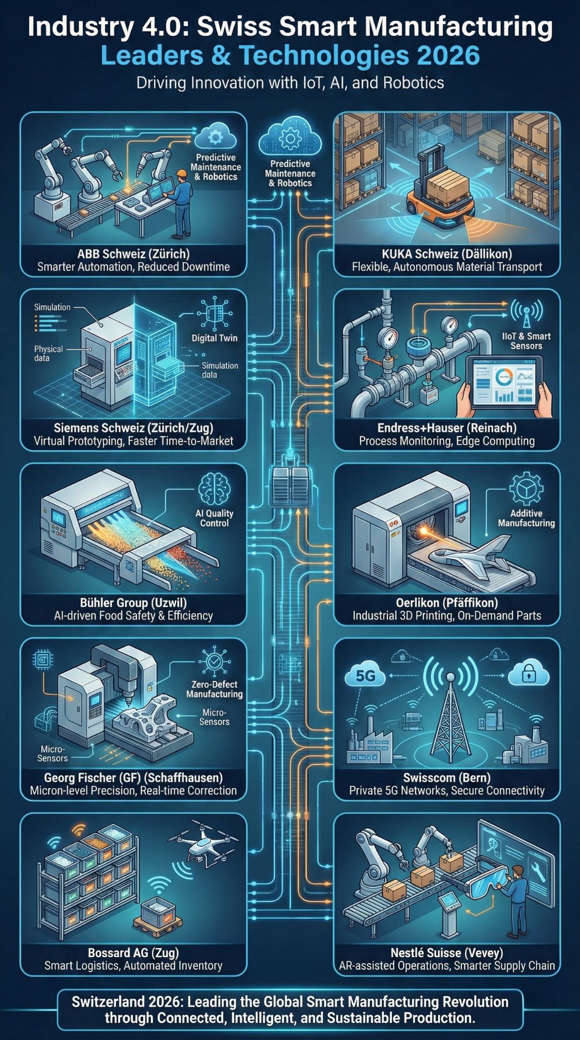 Führende Unternehmen im Bereich intelligente Fertigung in der Schweiz