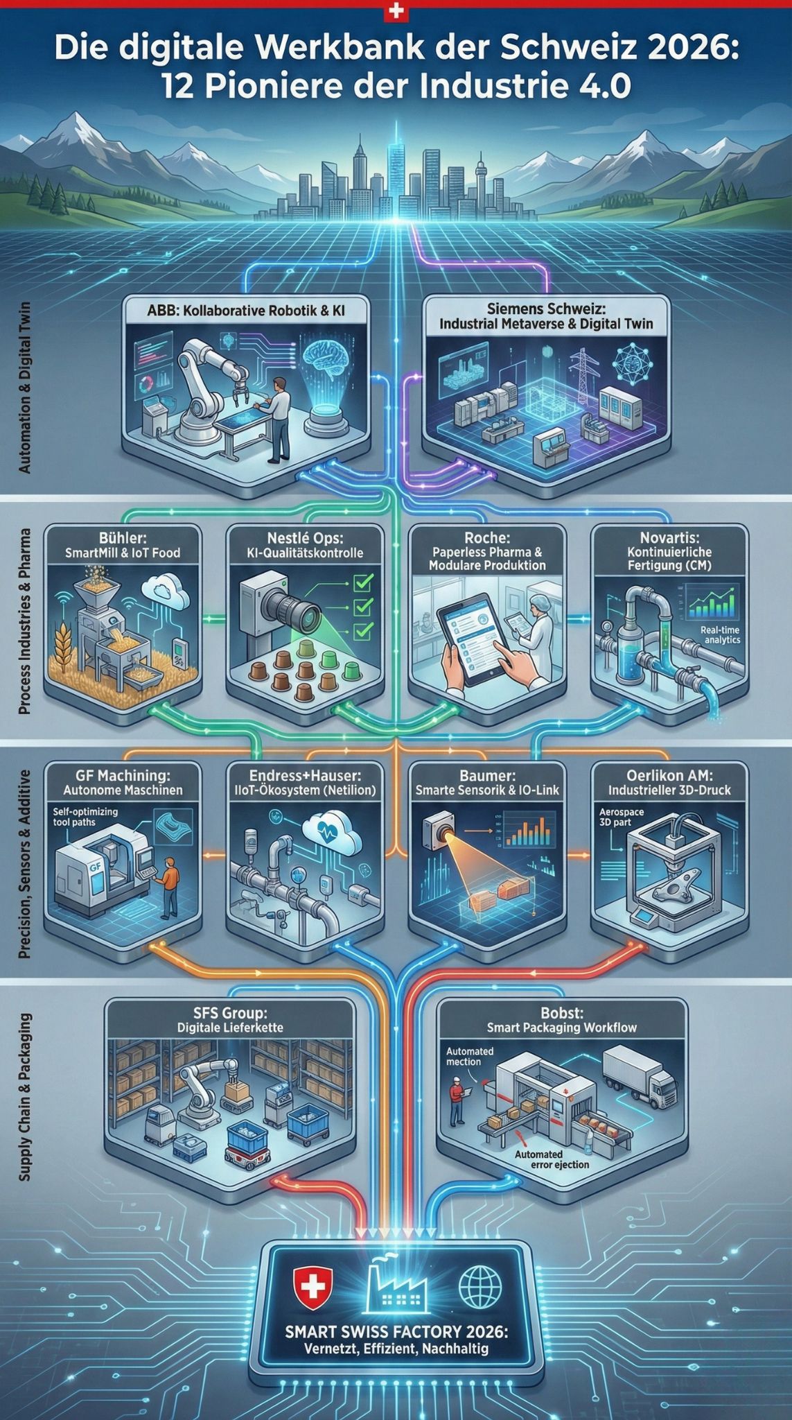 Führende Unternehmen der intelligenten Fertigung im Bereich Industrie 4.0 in der Schweiz