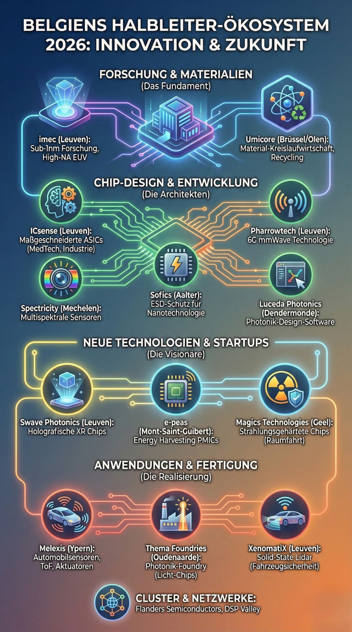Halbleiter und moderne Elektronik in Belgien