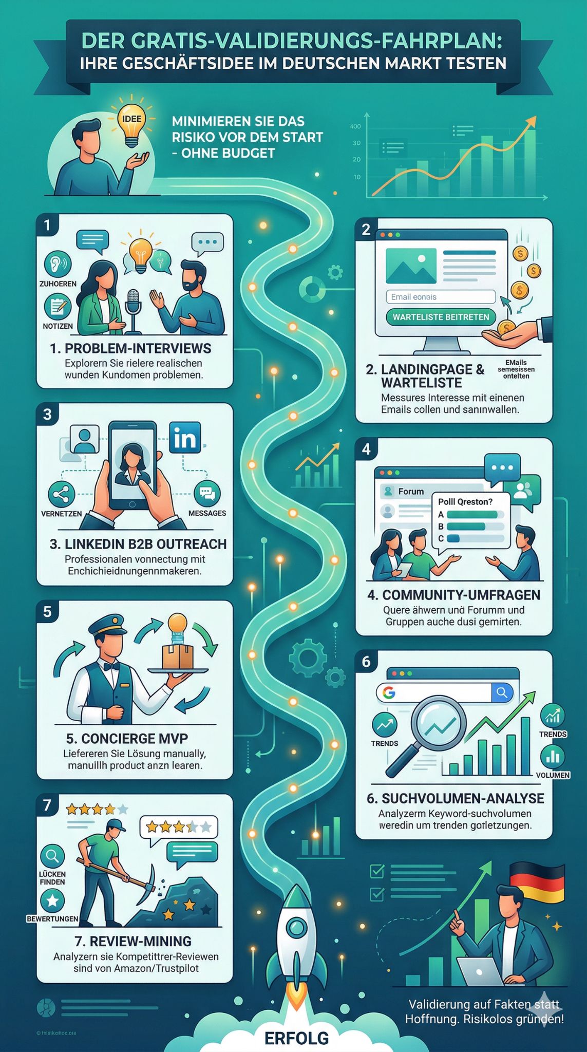 Geschäftsidee kostenlos validieren