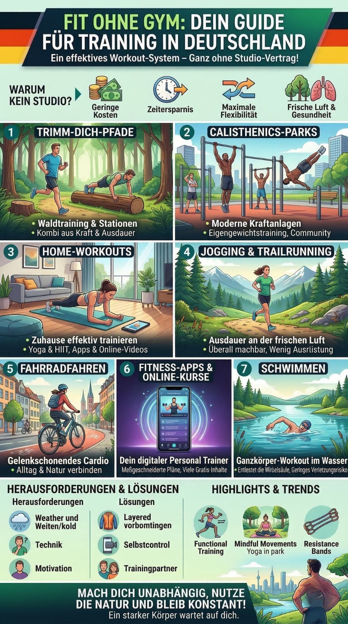 Training ohne Fitnessstudio in Deutschland