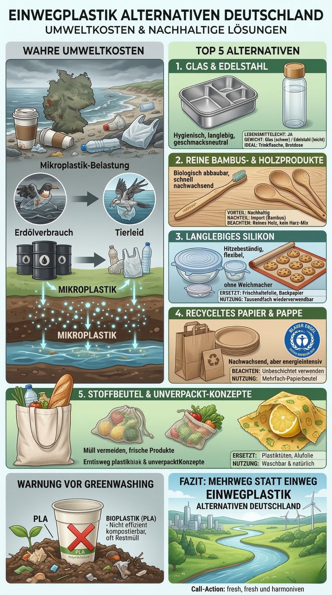 Einwegplastik Alternativen Deutschland