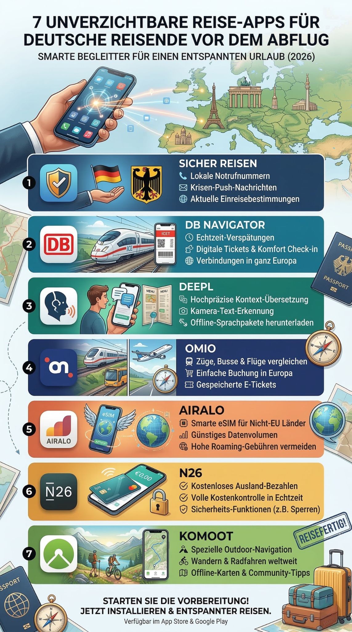 Reise-Apps für deutsche Reisende