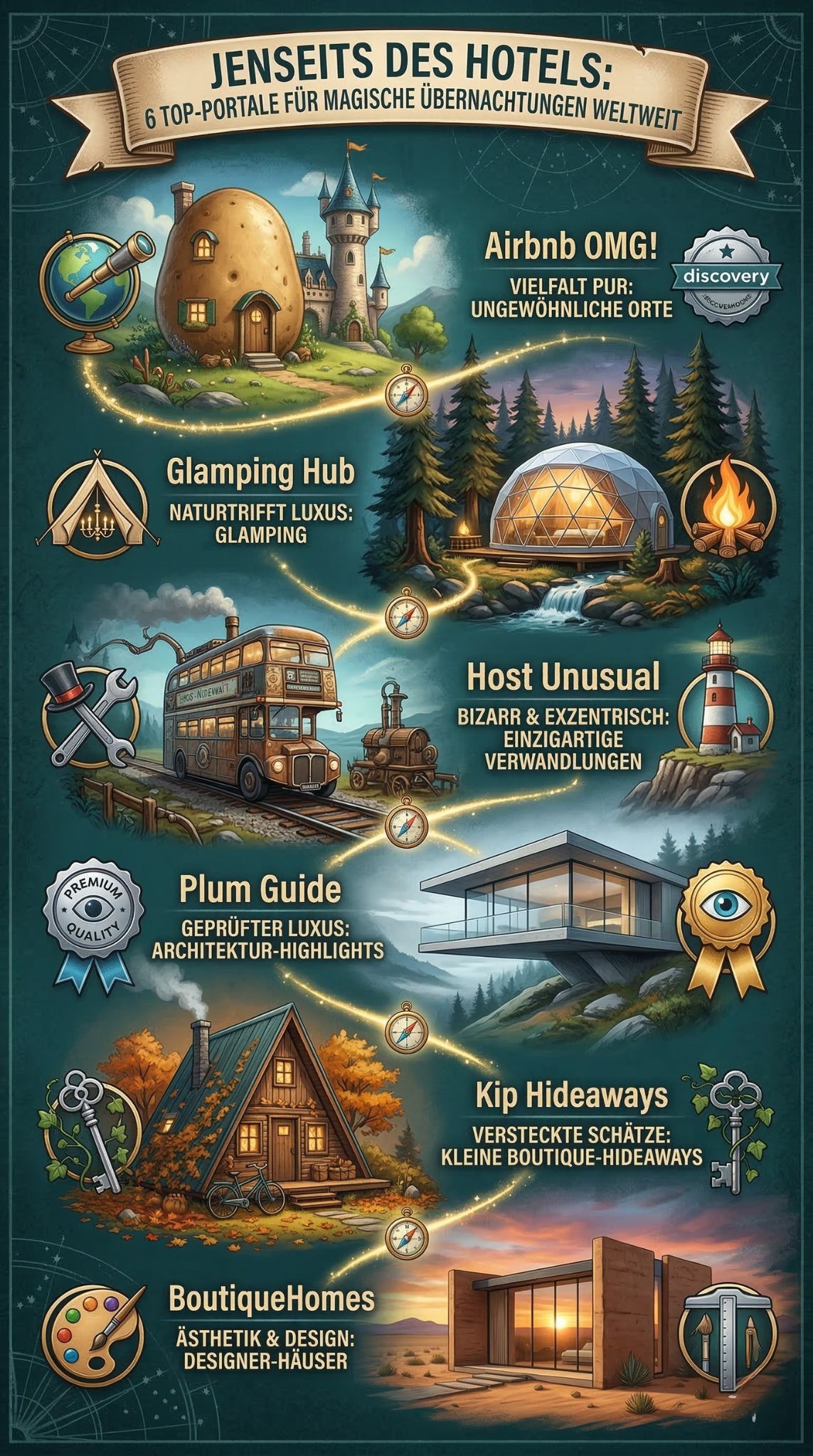 Einzigartige Unterkünfte buchen