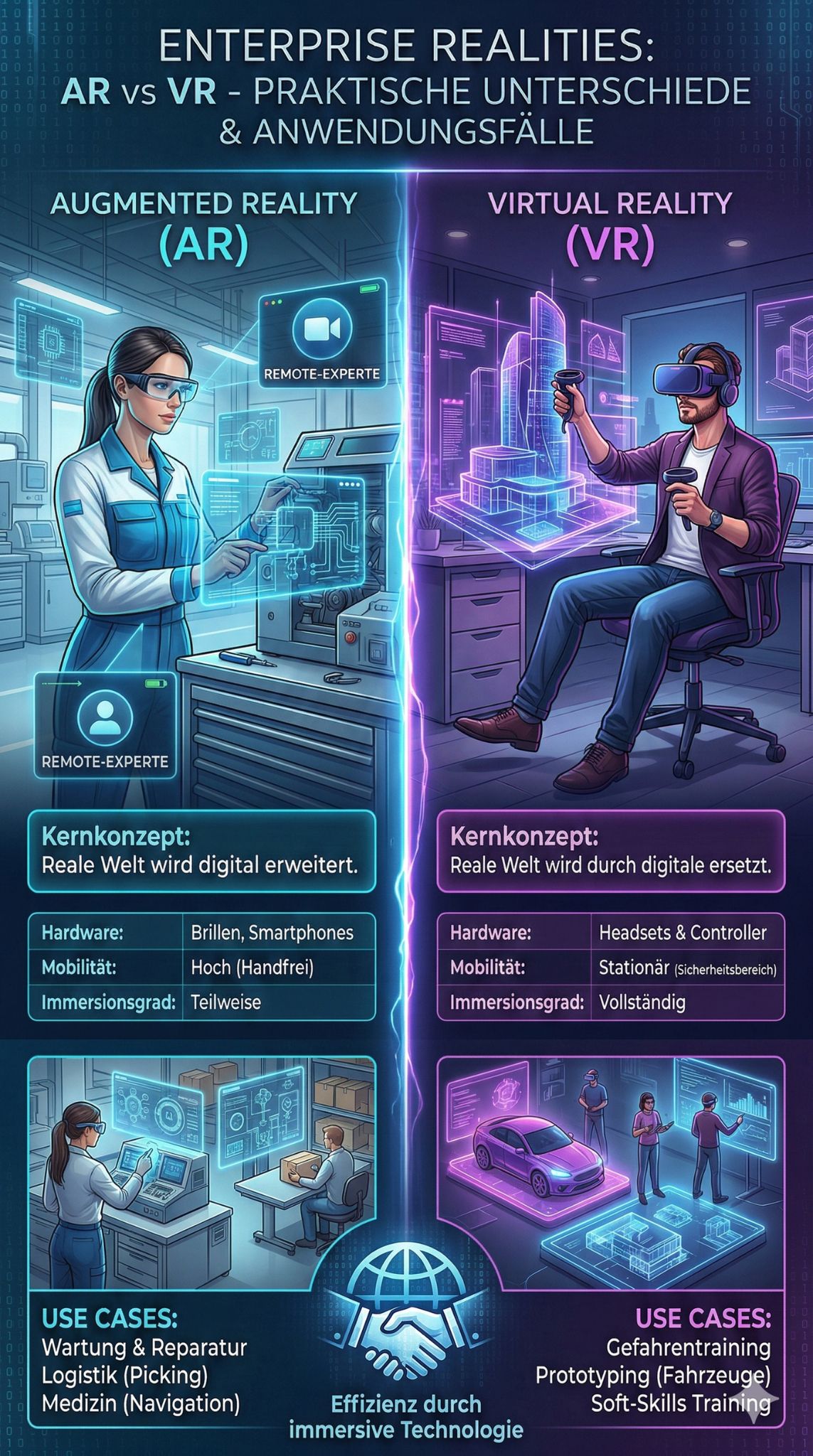 Erweiterte Realität vs Virtuelle Realität
