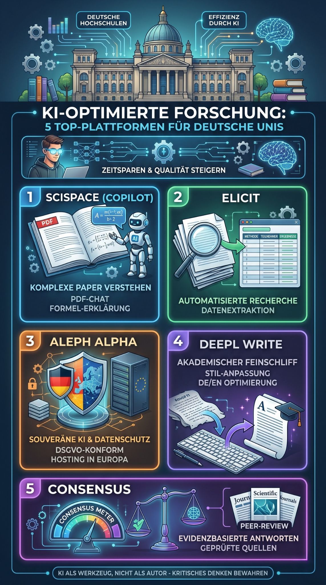 KI-Plattformen für akademische Forschung