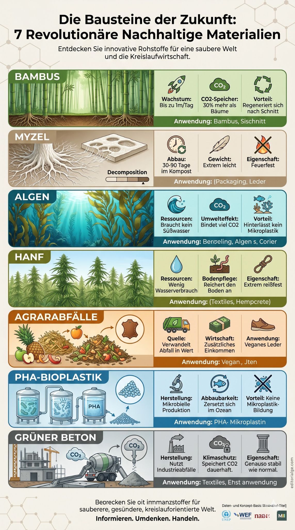 Nachhaltige Materialien der Zukunft