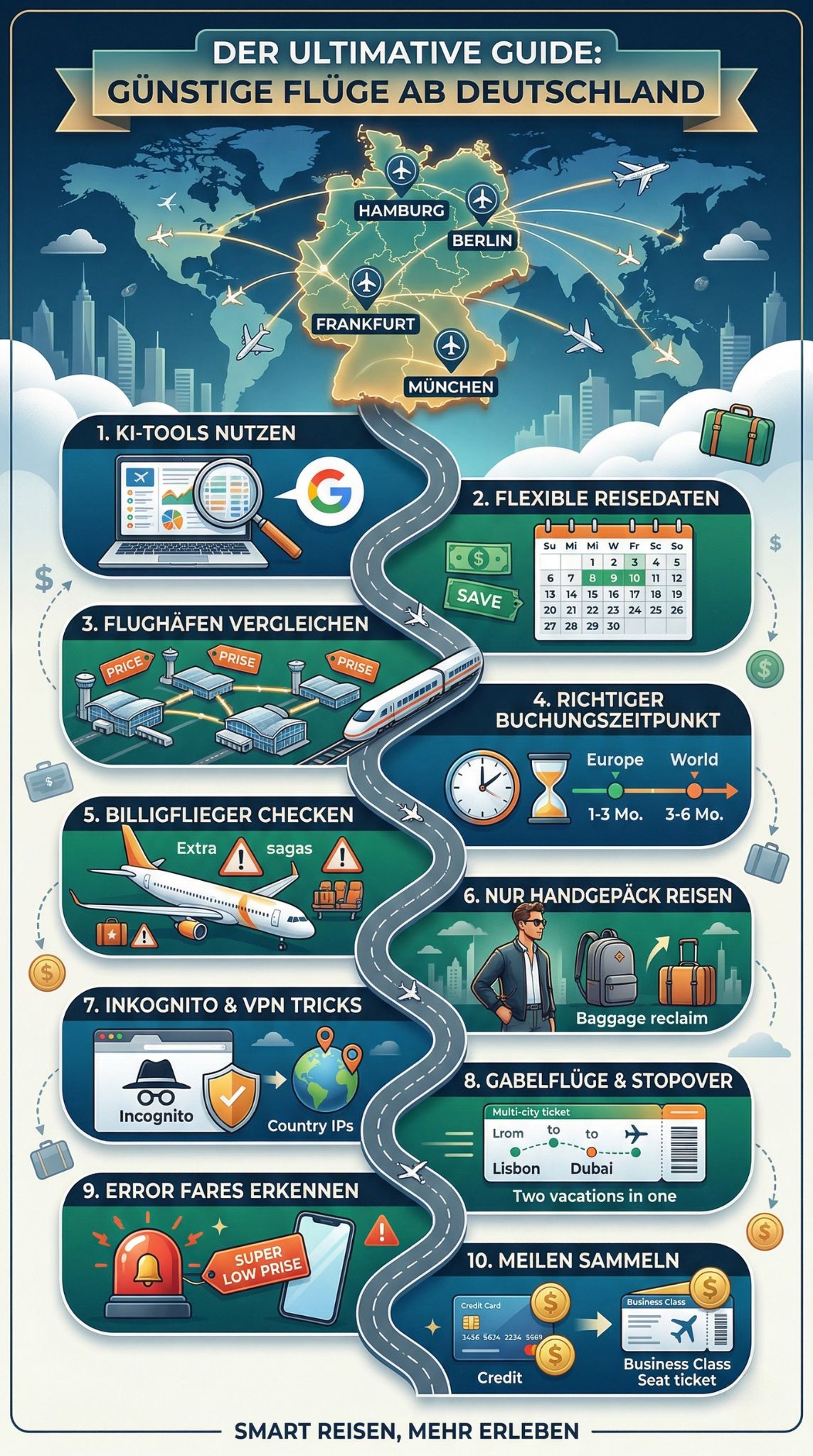 günstige Flüge ab Frankfurt München Berlin Hamburg