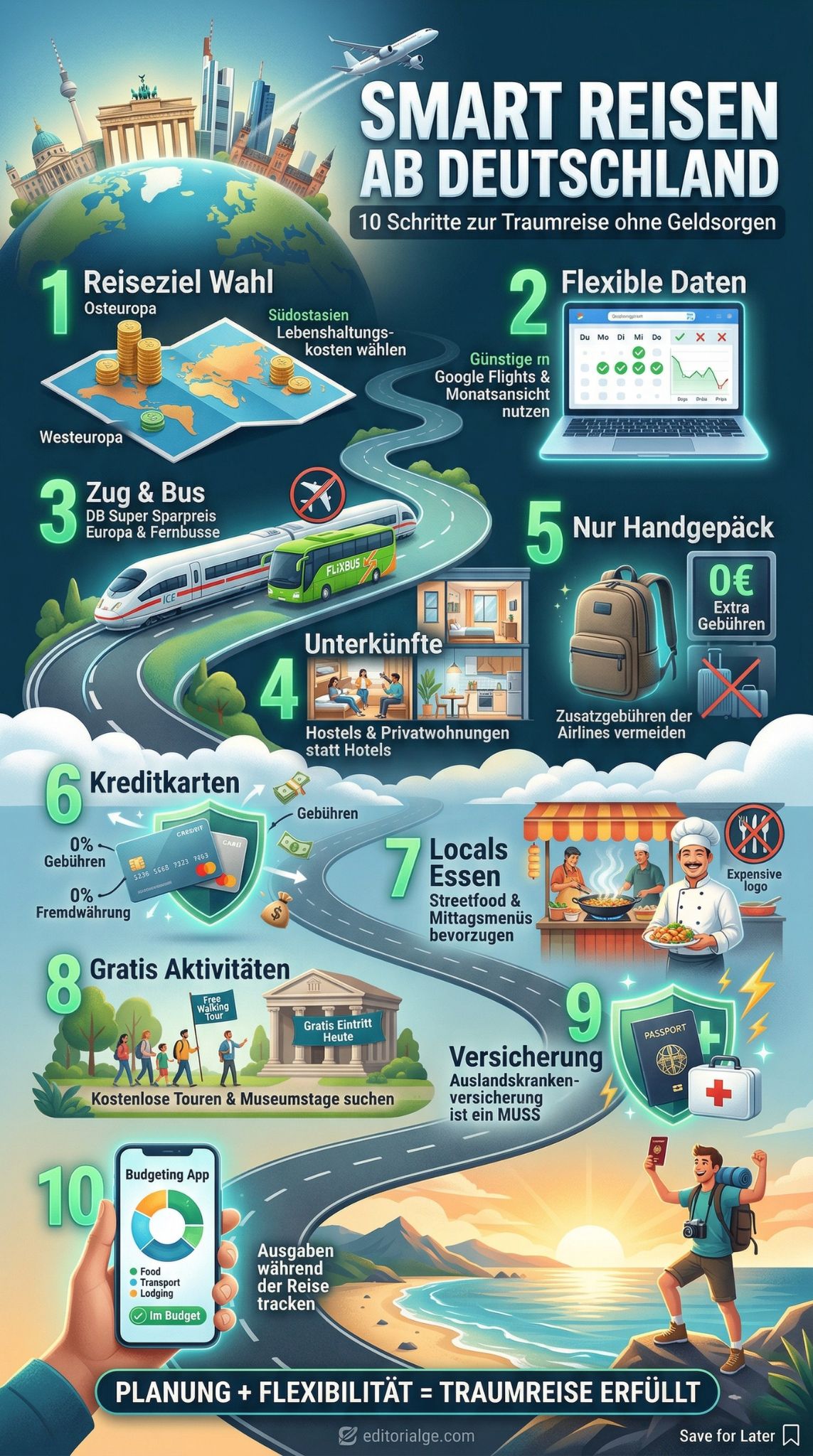 Günstige Auslandsreise planen