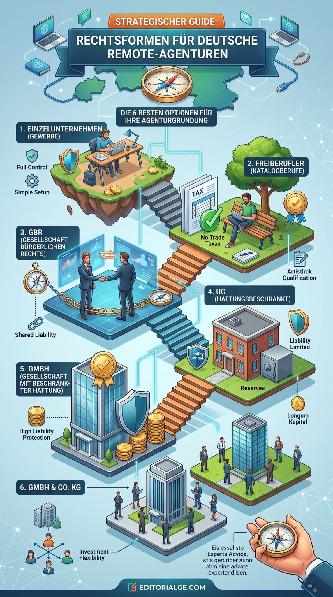 Rechtsformen für Remote Agenturen
