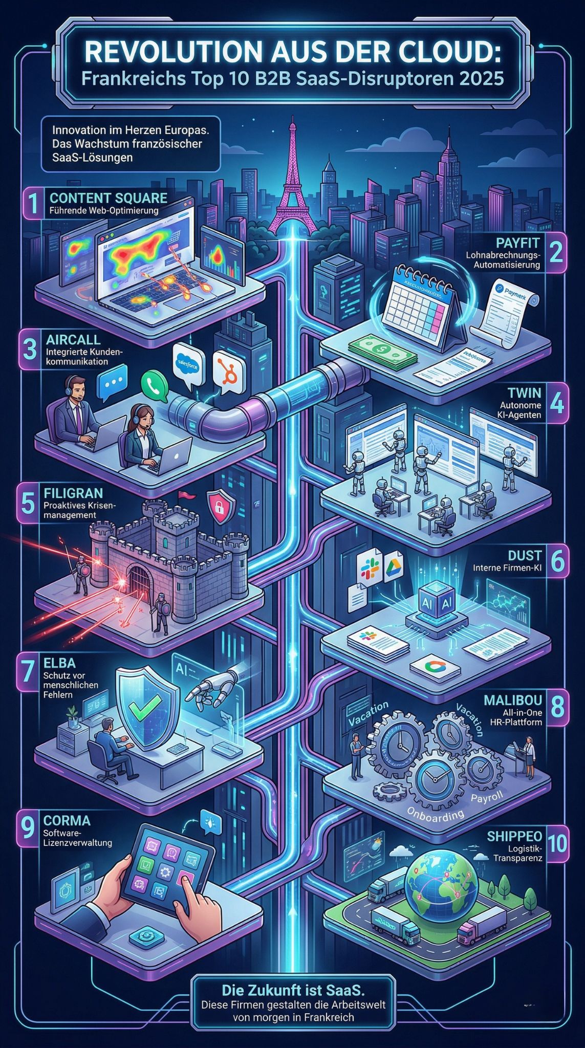 B2B-SaaS-Unternehmen französischer Markt
