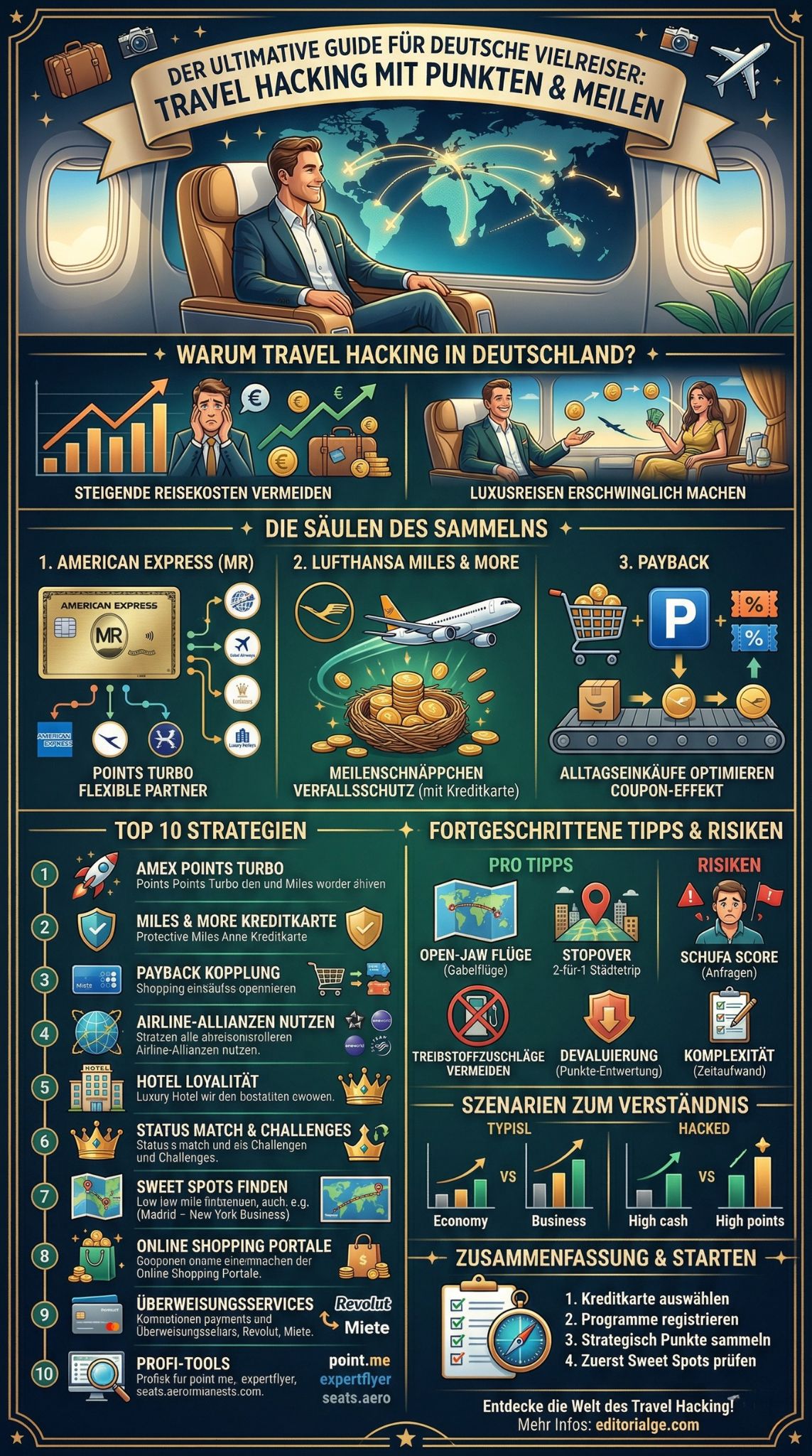 Reise-Hacking mit Punkten und Meilen