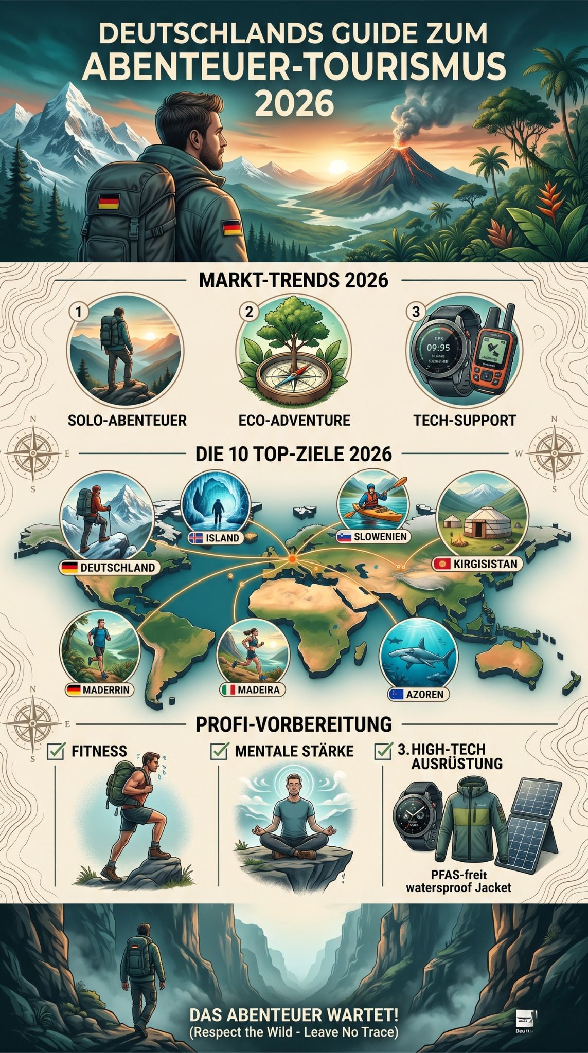 Abenteuertourismus für deutsche Reisende