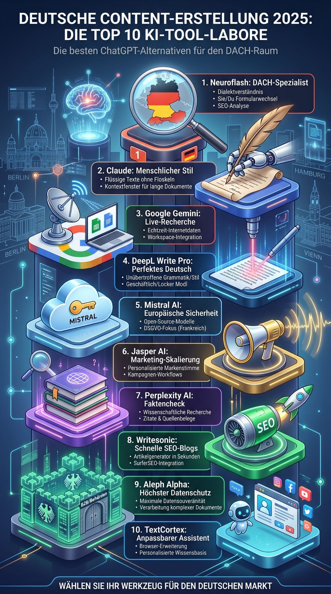 ChatGPT Alternativen für deutsche Texte