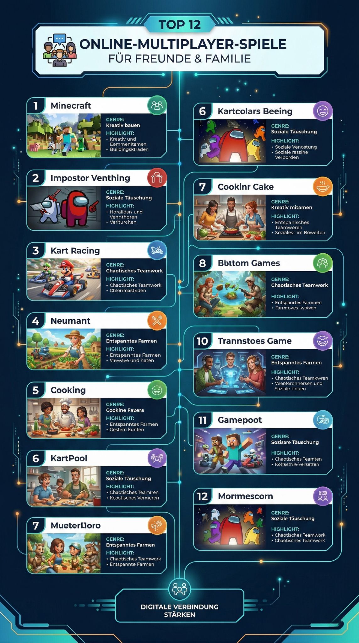 Multiplayer-Spiele Freunde Familie online