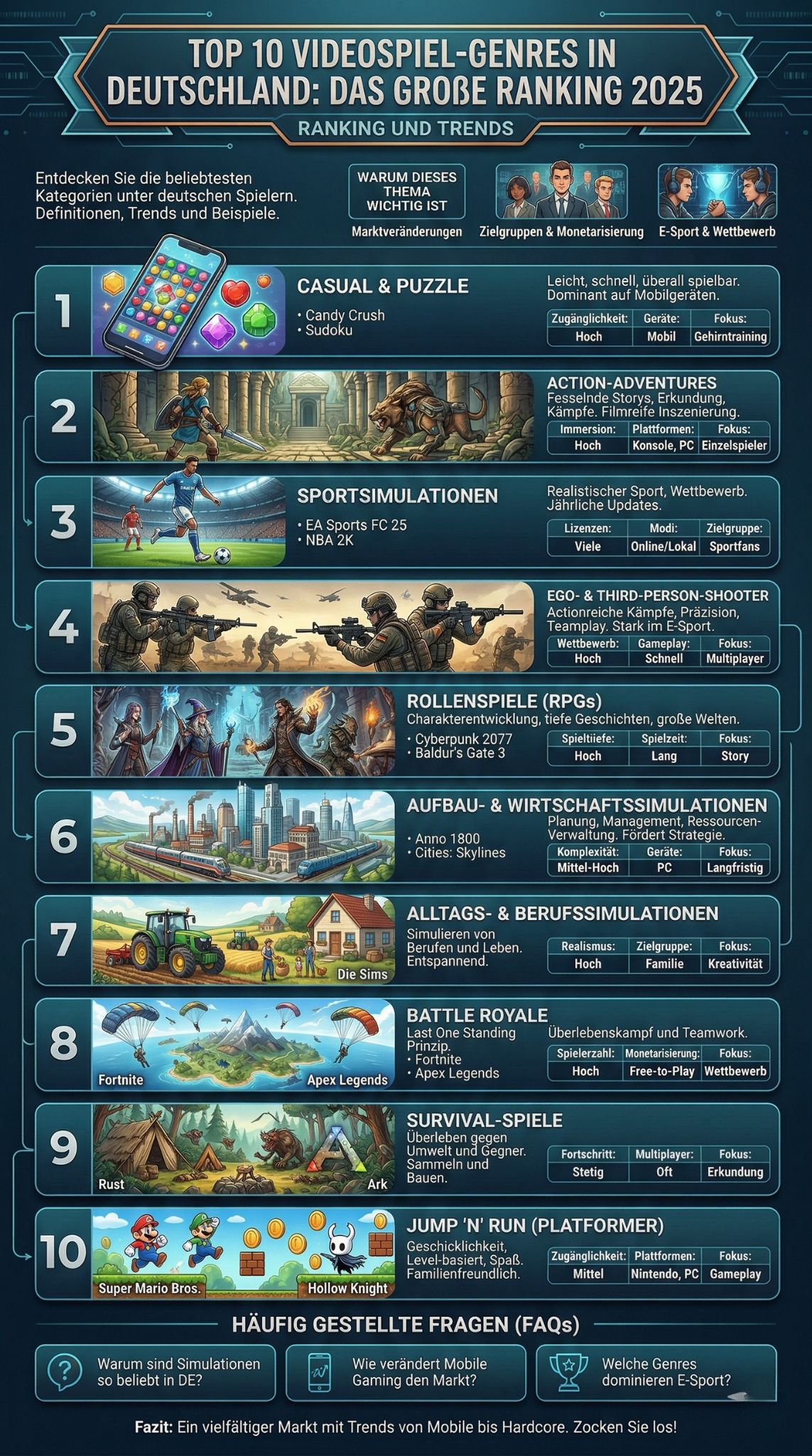 Videospiel-Genres in Deutschland