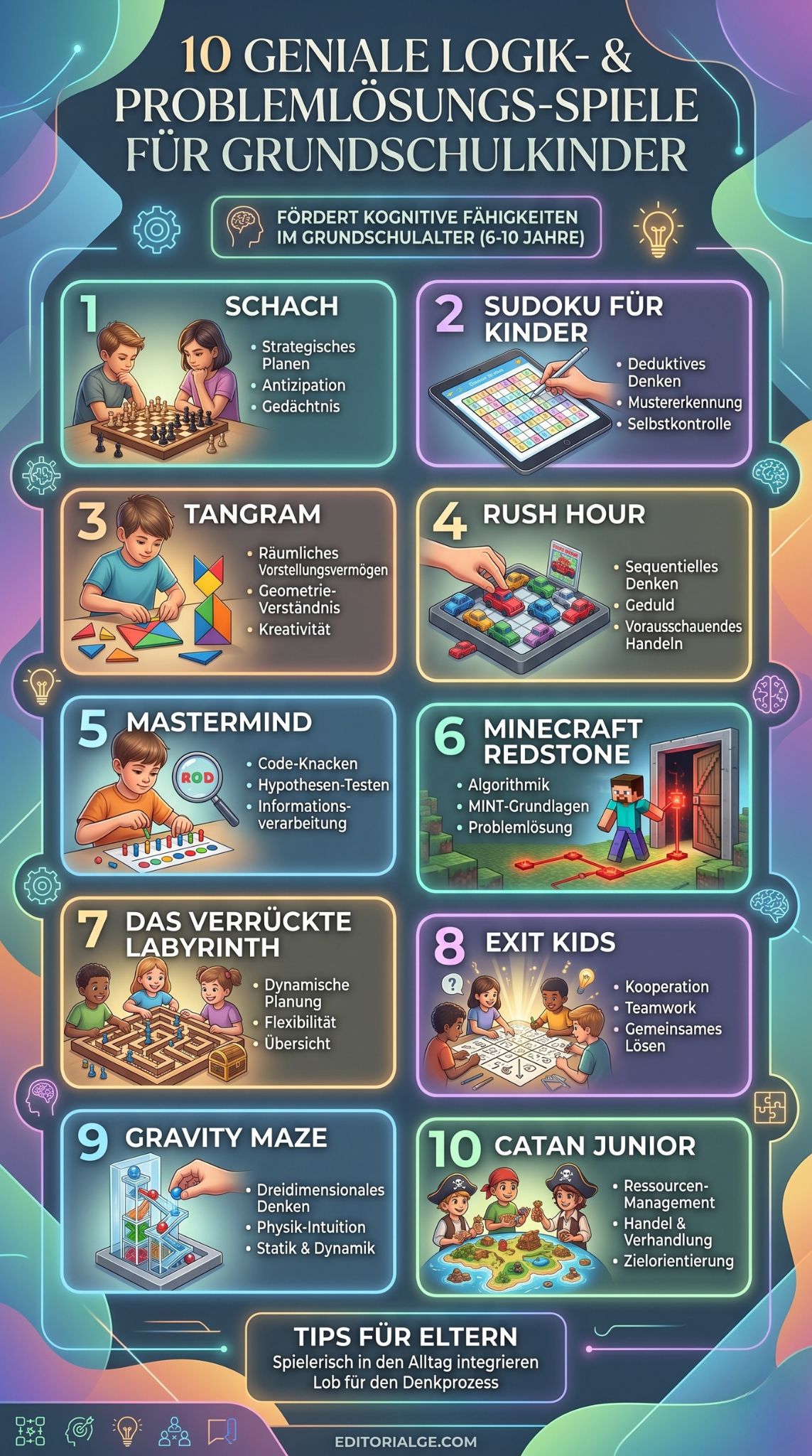 Logik- und Problemlösungsspiele für Kinder