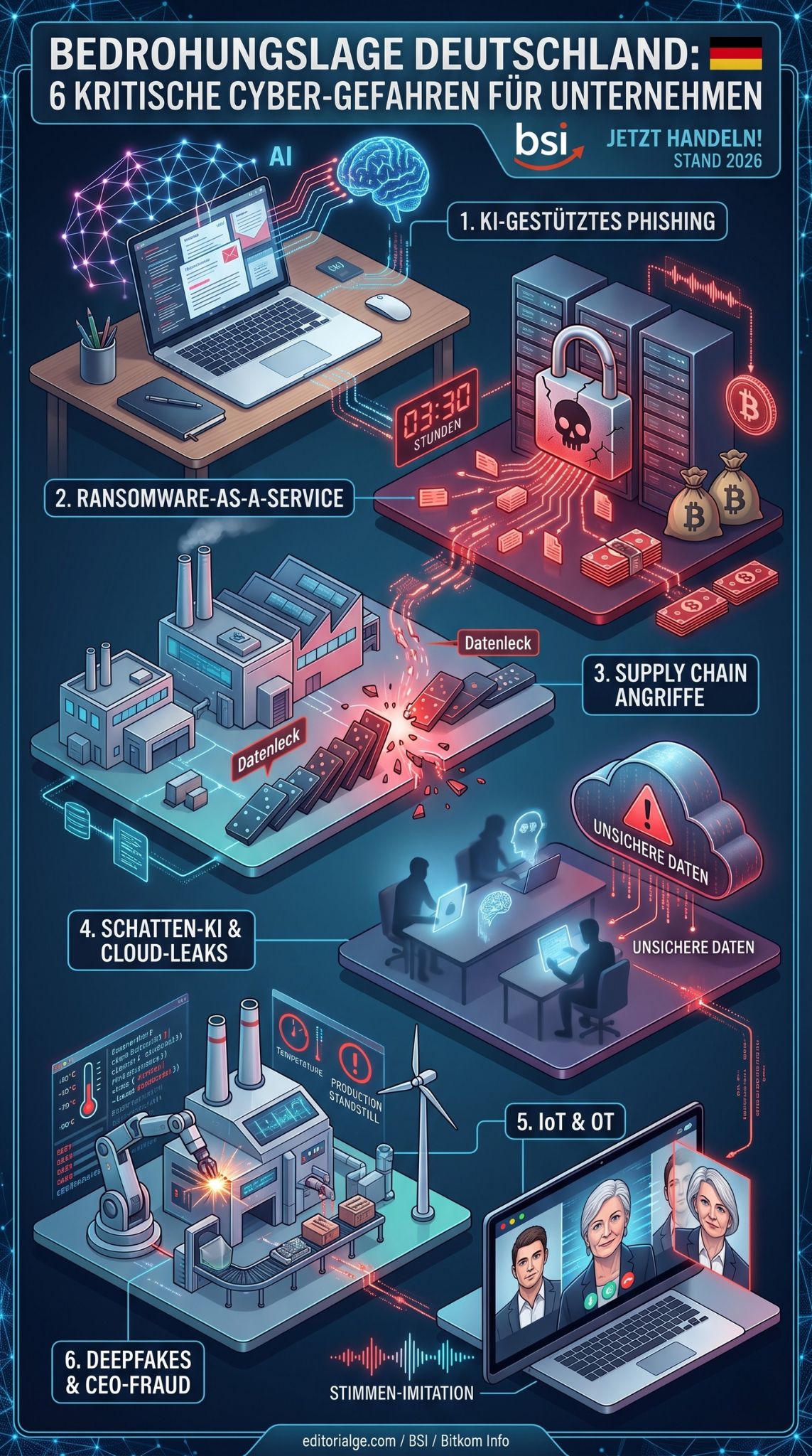 Cybersecurity-Bedrohungen für deutsche Unternehmen