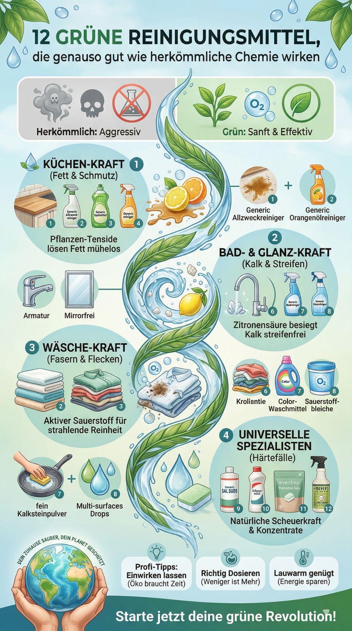 Grüne Reinigungsmittel