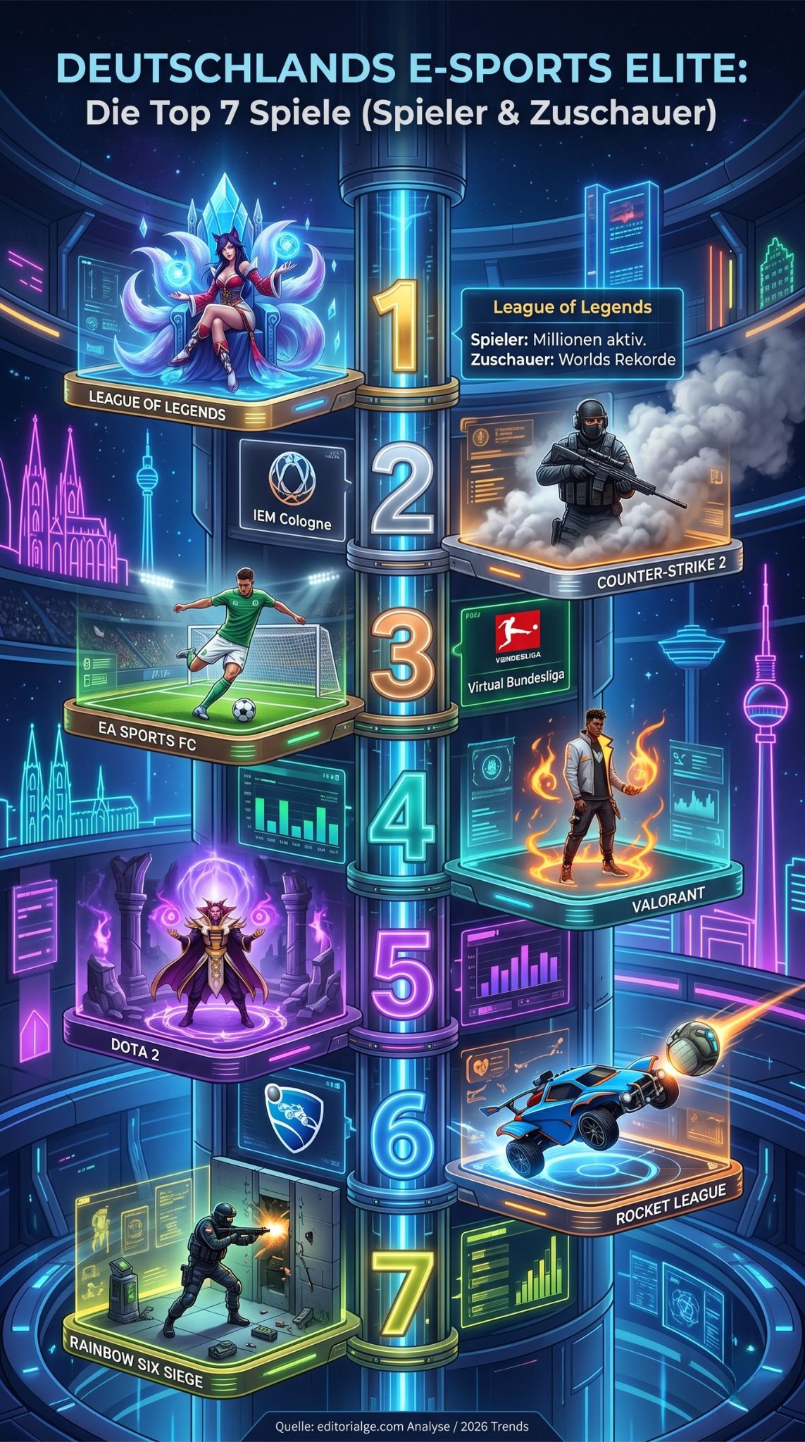 beliebteste e-Sports Spiele Deutschland