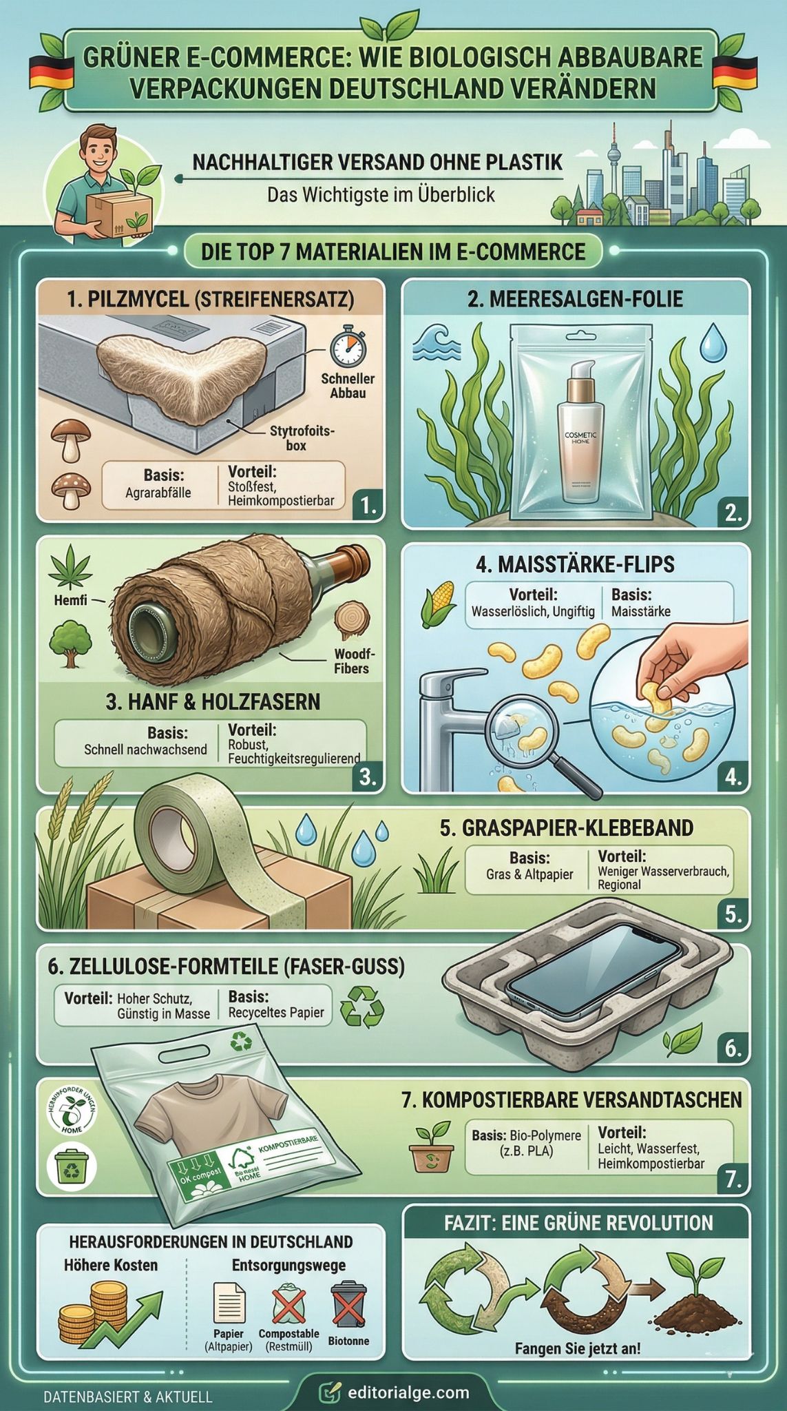 Biologisch abbaubare Verpackungen