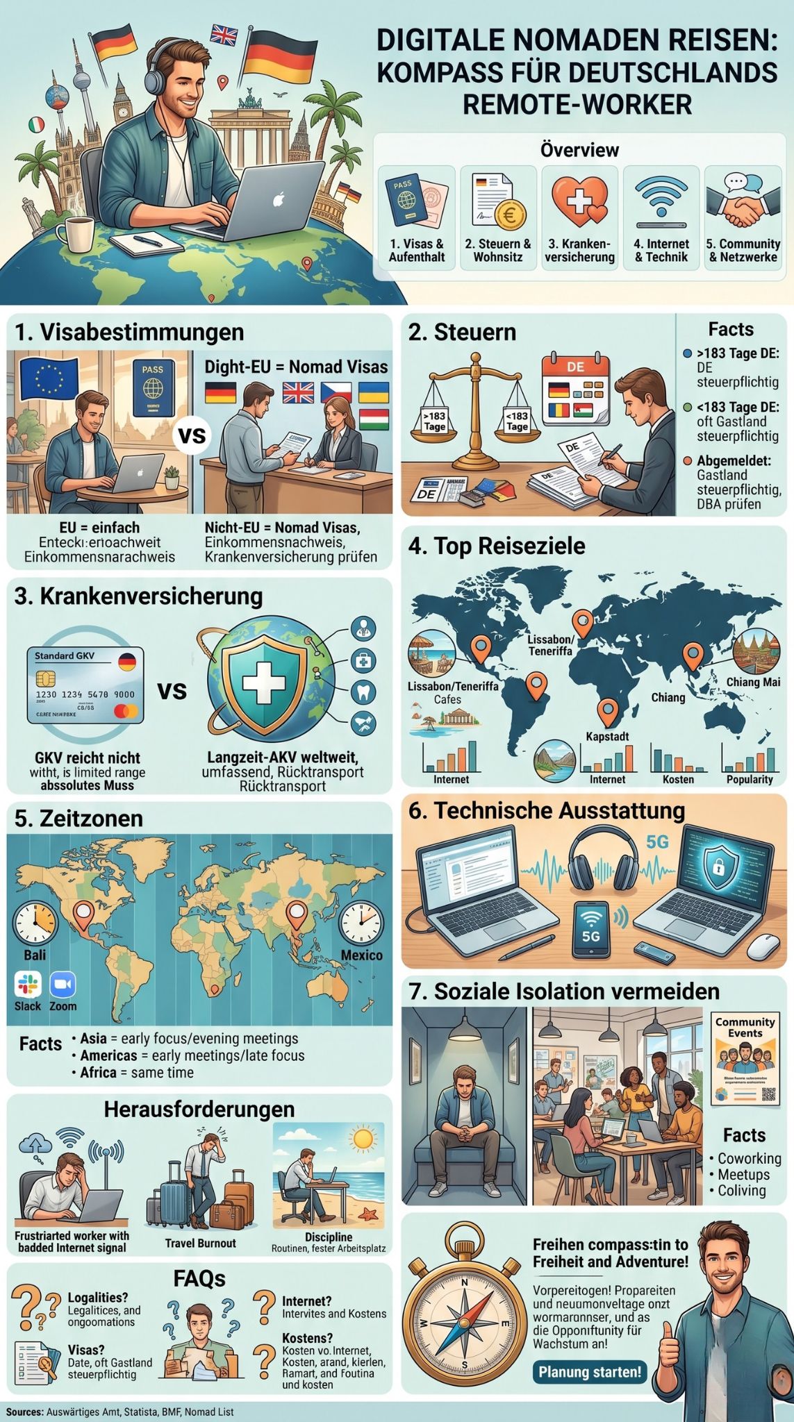 Digitale Nomaden Reisen