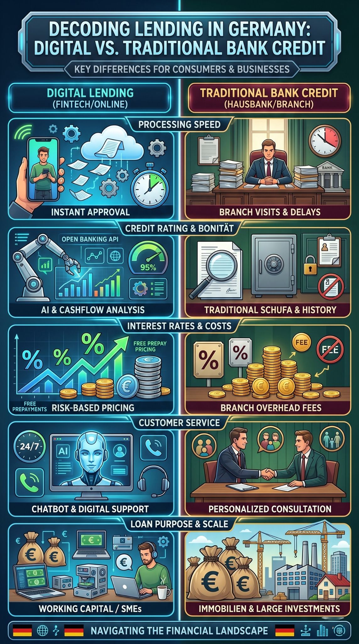 Digitale Kredite vs Bankkredite