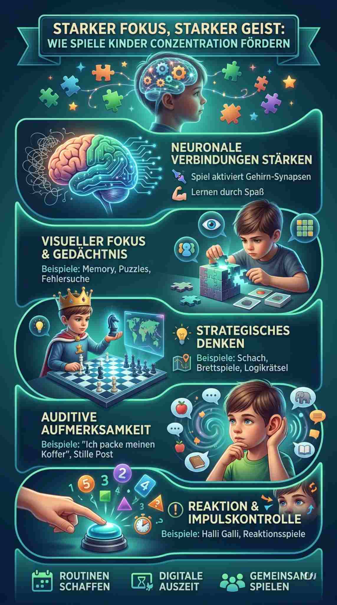 Konzentration bei Kindern durch Spiele fördern