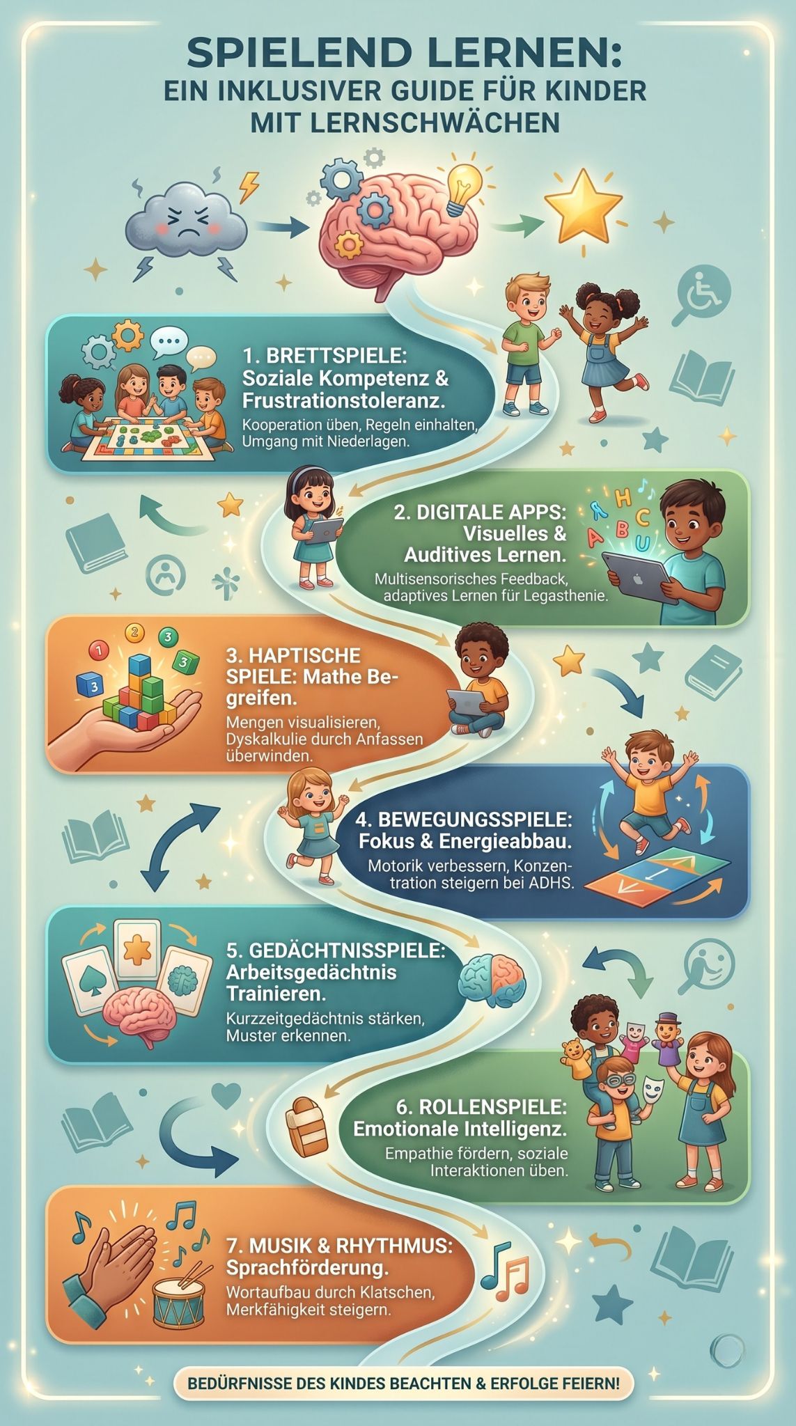 Lernspiele für Kinder mit Lernschwächen