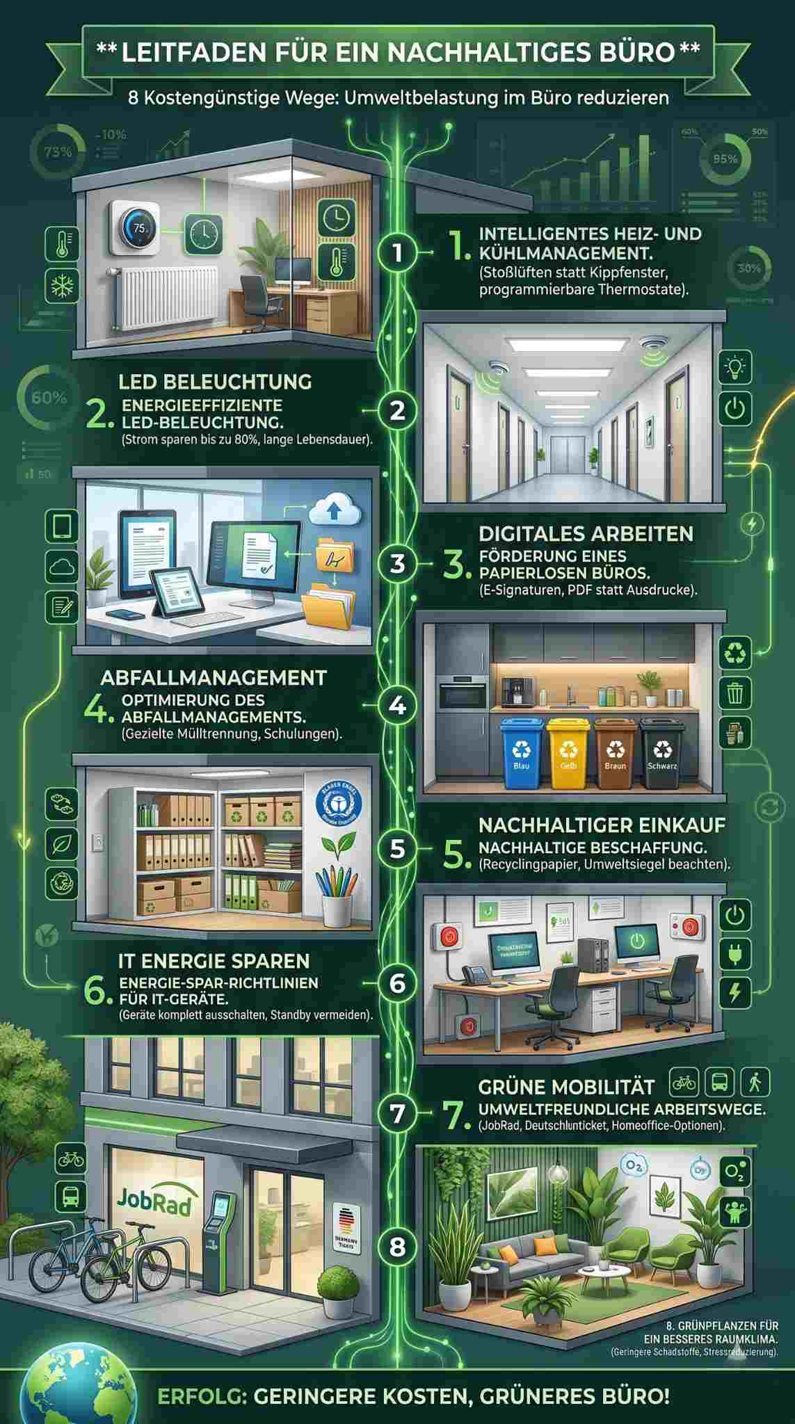 Umweltbelastung im Büro reduzieren