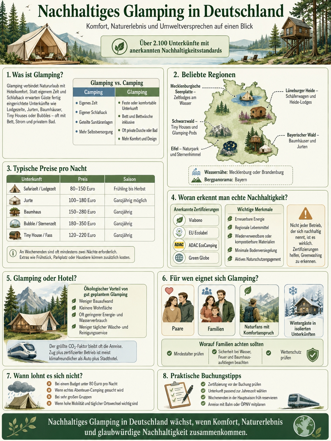 Nachhaltiges Glamping in Deutschland