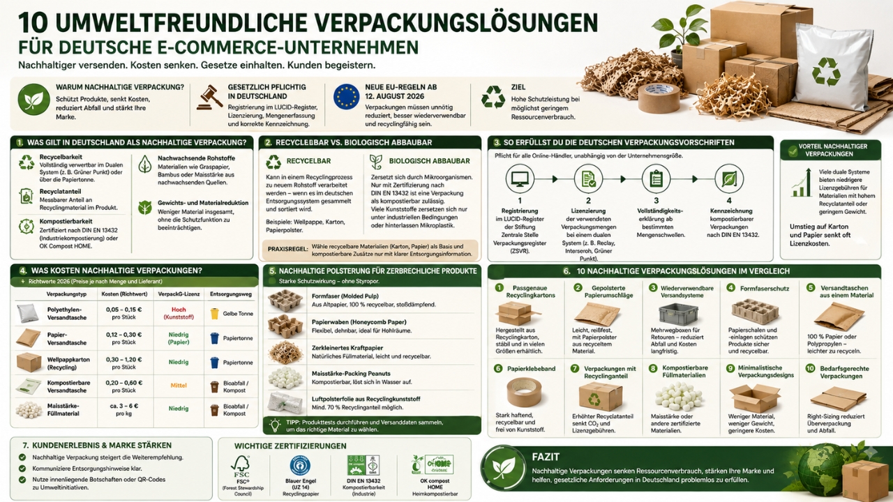Welche Lieferanten für nachhaltige Verpackungen gibt es in Deutschland?